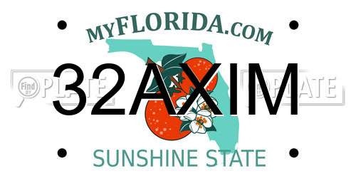 32AXIM Florida License Plate