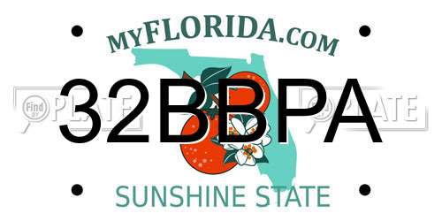 32BBPA Florida License Plate