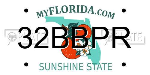 32BBPR Florida License Plate