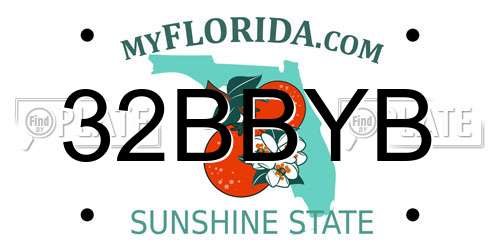 32BBYB Florida License Plate