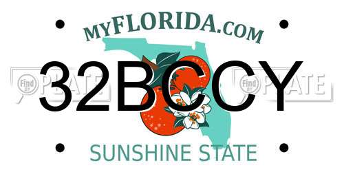 32BCCY Florida License Plate