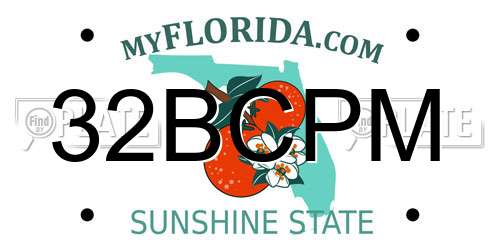 32BCPM Florida License Plate