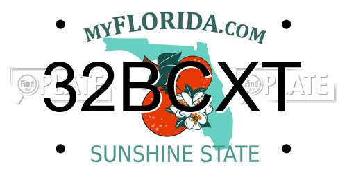 32BCXT Florida License Plate