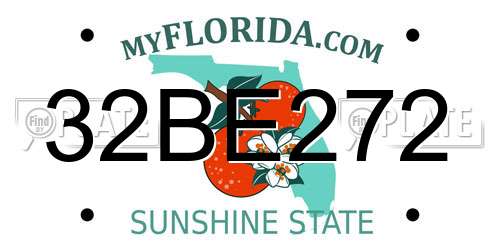 32BE272 Florida License Plate