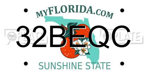 32BEQC Florida License Plate