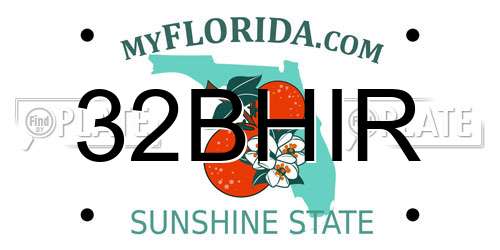 32BHIR Florida License Plate