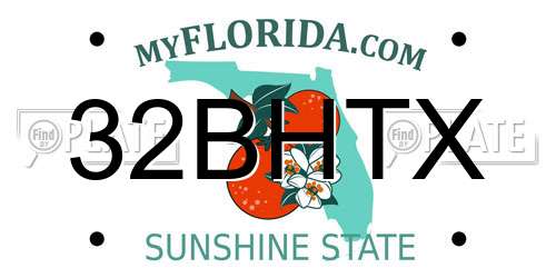 32BHTX Florida License Plate