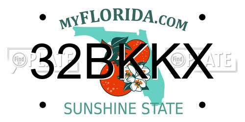 32BKKX Florida License Plate