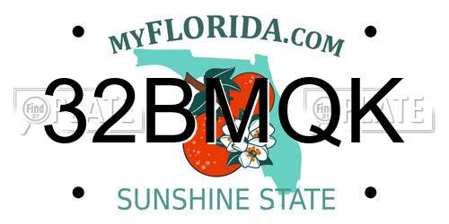 32BMQK Florida License Plate