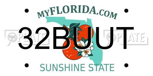 32BUUT Florida License Plate