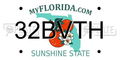 32BVTH Florida License Plate