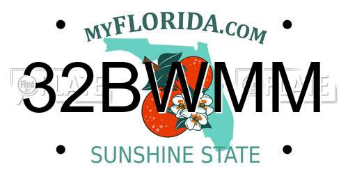 32BWMM Florida License Plate