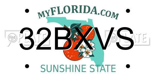 32BXVS Florida License Plate