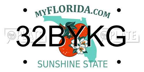 32BYKG Florida License Plate