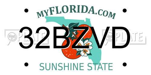 32BZVD Florida License Plate