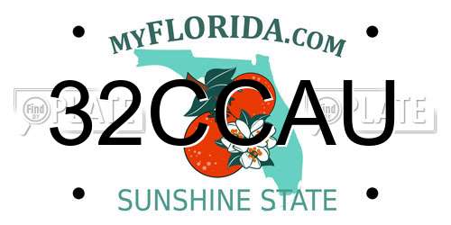 32CCAU Florida License Plate