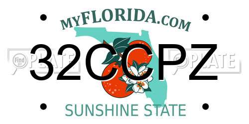 32CCPZ Florida License Plate
