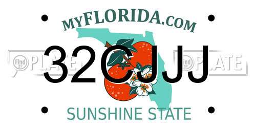 32CJJJ Florida License Plate