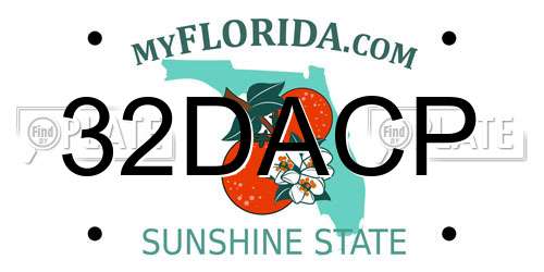 32DACP Florida License Plate