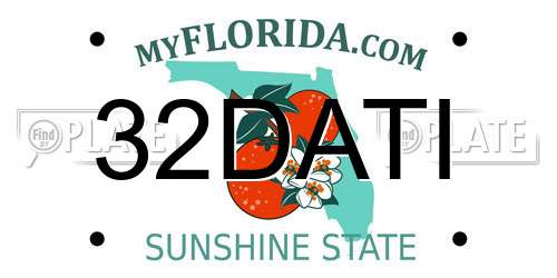 32DATI Florida License Plate