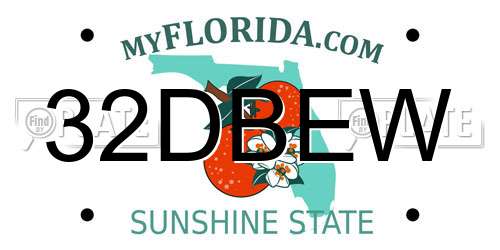 32DBEW Florida License Plate