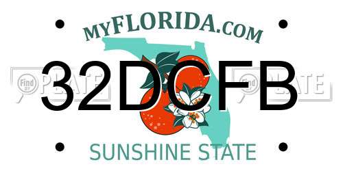 32DCFB Florida License Plate