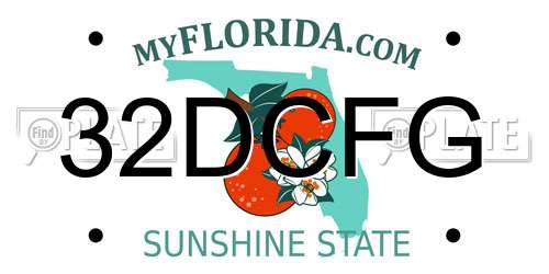 32DCFG Florida License Plate