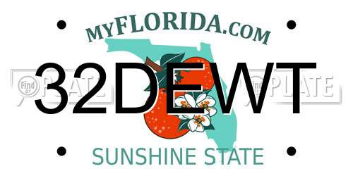 32DEWT Florida License Plate
