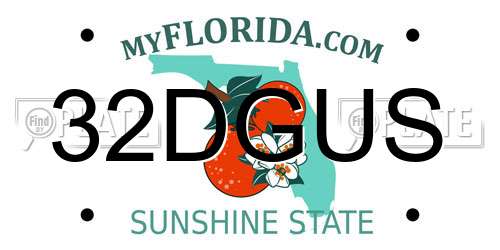 32DGUS Florida License Plate