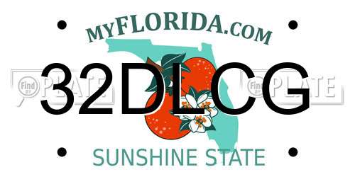 32DLCG Florida License Plate