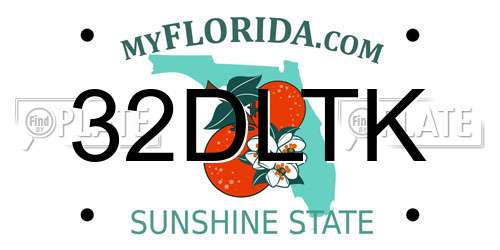 32DLTK Florida License Plate