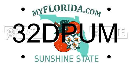 32DPUM Florida License Plate