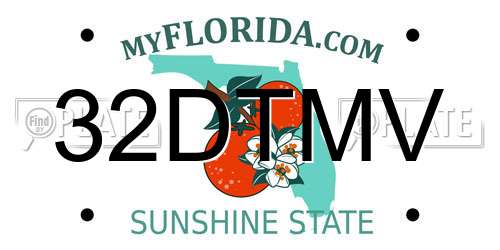 32DTMV Florida License Plate