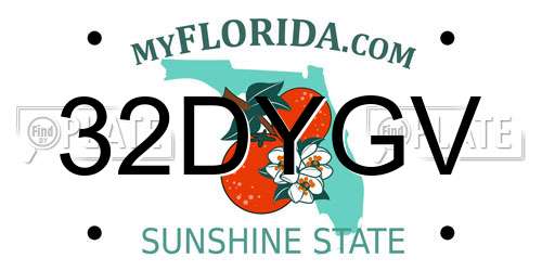 32DYGV Florida License Plate