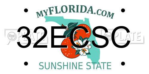 32ECSC Florida License Plate