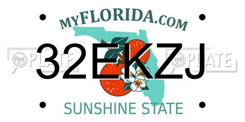32EKZJ Florida License Plate