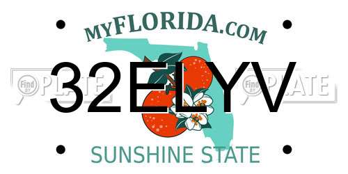 32ELYV Florida License Plate