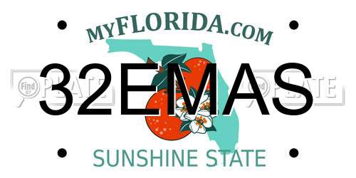 32EMAS Florida License Plate
