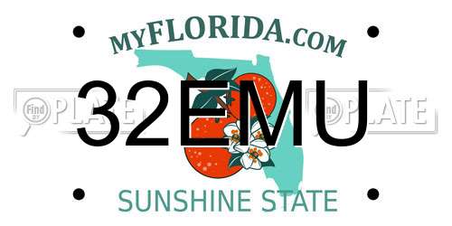 32EMU Florida License Plate