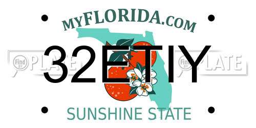 32ETIY Florida License Plate