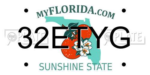 32ETYG Florida License Plate
