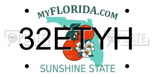 32ETYH Florida License Plate