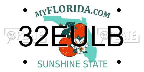 32EULB Florida License Plate