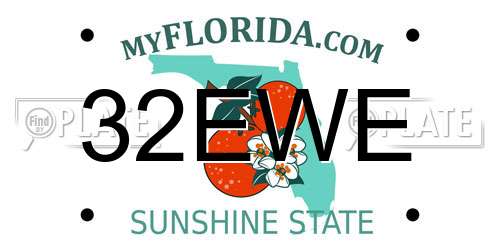 32EWE Florida License Plate