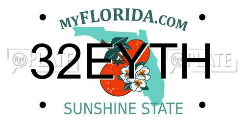 32EYTH Florida License Plate