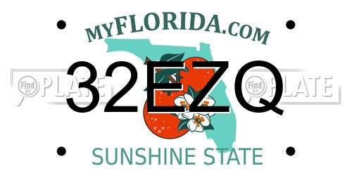 32EZQ Florida License Plate