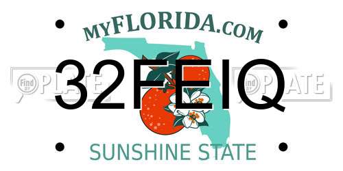 32FEIQ Florida License Plate