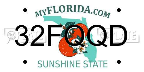 32FQQD Florida License Plate