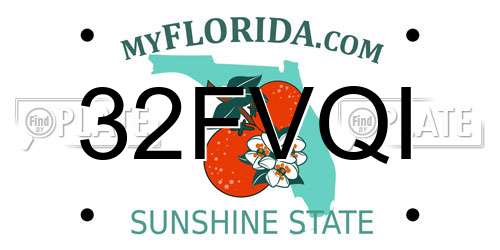 32FVQI Florida License Plate