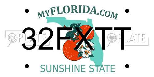 32FXTT Florida License Plate